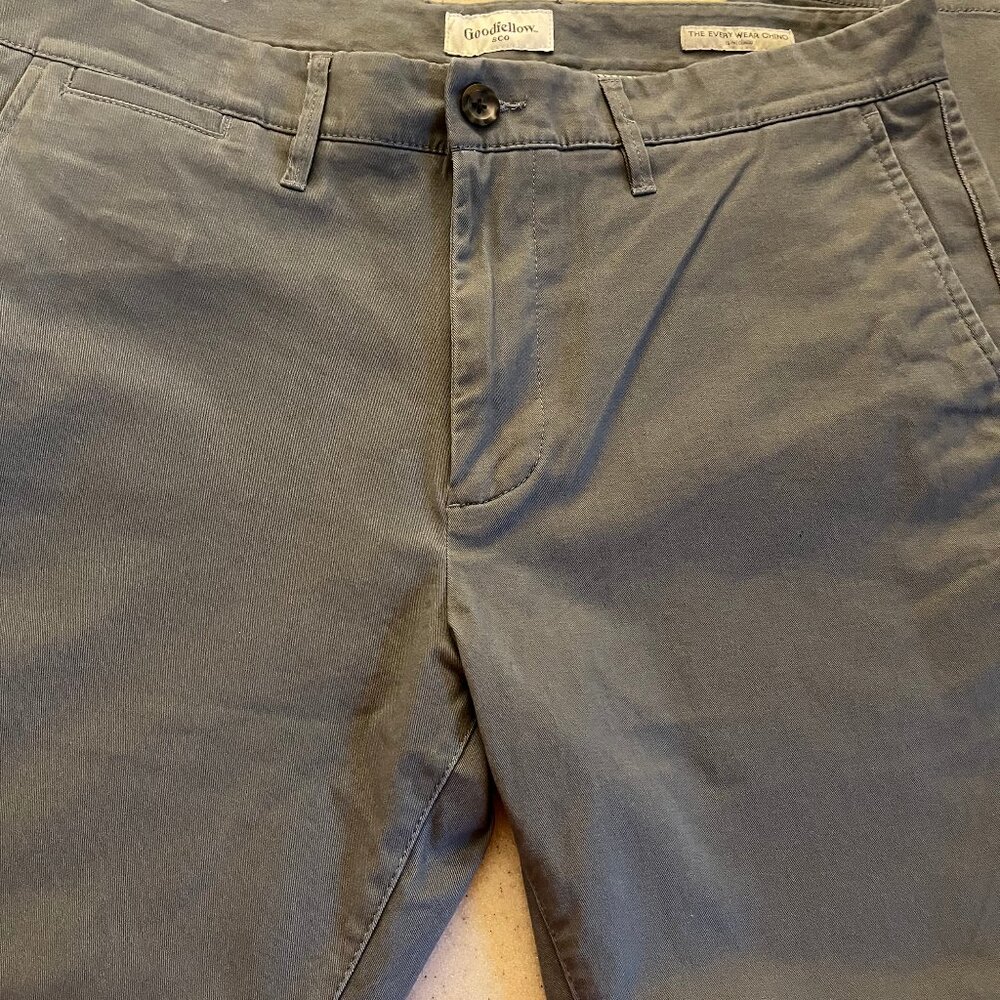 Mens Slim Fit gray Chinos 34Wx32L